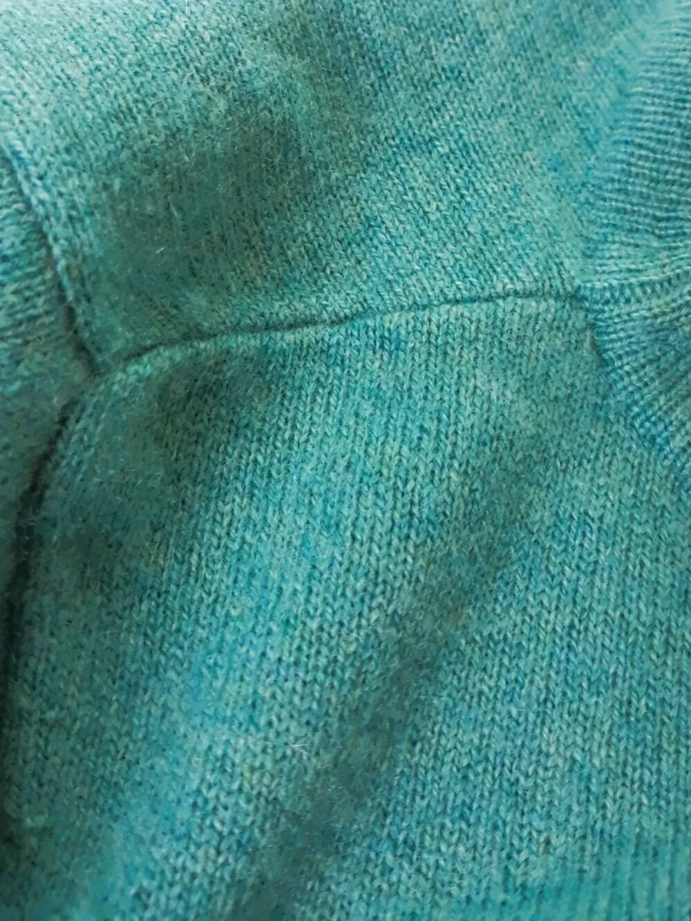 Talbots Cashmere Sweater 3/4 Sleeves Small Petite Green